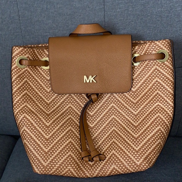 Micheal Kors braided leather backpack